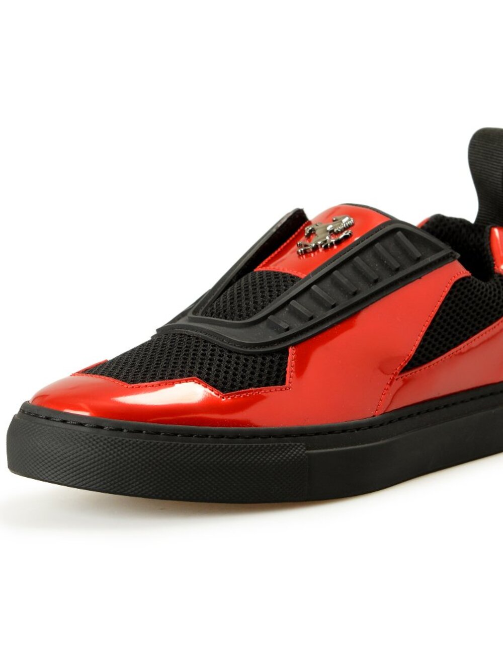 Scuderia Ferrari Women's Red Patent Leather Sneakers Shoes US 9 IT 39